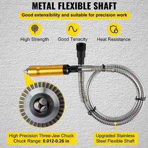 Herramienta rotativa de 780W, 1/4 \ ", mandril de 3 mordazas, amoladora de eje flexible de velocidad continua, 500-23000RPM, Carver, 131 Uds., accesorios para joyería - Product Image 4