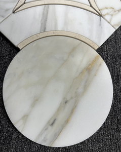 Gạch Khảm Đá Cẩm Thạch Vàng Trắng Tự Nhiên Gạch Khảm Tường Phòng Tắm Nhà Bếp Gạch Lát Nền Gạch Khảm Tia Nước - Product Image 6