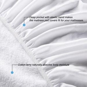 Housse de lit hypoallergénique en coton éponge en bambou housse de protection de matelas imperméable - Product Image 5