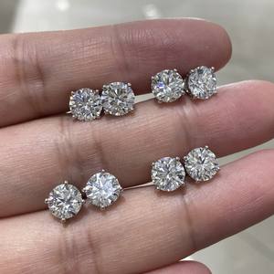 Boucles <span class=keywords><strong>d</strong></span>'oreilles en <span class=keywords><strong>diamant</strong></span> de laboratoire créé IGI VVS personnalisées, <span class=keywords><strong>or</strong></span> massif 10K 14K 18K, argent 925, boucles <span class=keywords><strong>d</strong></span>'oreilles en <span class=keywords><strong>diamant</strong></span> CVD pour homme et femme - Product Image 6