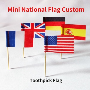 Banderitas Personalizadas Desechables <span class=keywords><strong>de</strong></span> Tela <span class=keywords><strong>de</strong></span> Poliéster para Decoración <span class=keywords><strong>de</strong></span> Cócteles, Cupcakes, Palillos, Banderas <span class=keywords><strong>de</strong></span> EE. UU. y Francia - Product Image 2