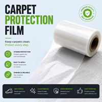 Film de protection pour tapis uni brillant en PE souple, largeur 60 cm, exportateur offrant des emballages et des spécifications personnalisés
