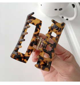 <span class=keywords><strong>Pince</strong></span> à cheveux pour femmes, en acrylique coréen, couleur unie, impression léopard - Product Image 5