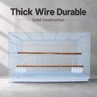 Vente en gros : Grande cage à perroquets de 76 cm, type villa, pour l'élevage de perruches, calops et agapornis