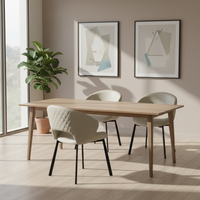 Chaise de salle à manger en cuir de style nordique moderne avec panneau en bois et métal MDF de luxe pour la maison, le restaurant, l'hôtel ou l'appartement