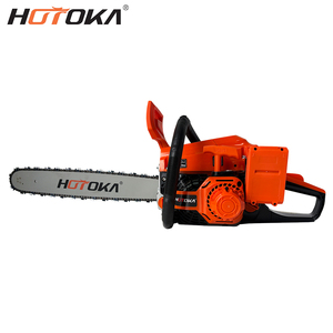 Tronçonneuse à essence HOTOKA à démarrage électrique, 58cc, moteur à essence 2 temps, pour le travail du bois professionnel - Product Image 1
