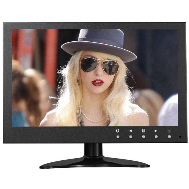 10.1" FHD 1920x1200P IPS LED Widescreen Mini Portable Monitor with VGA for AV BNC USB Speaker-3-Year Warranty