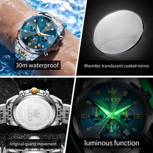 Montre à quartz pour homme, 3670 OEM ODM, logo personnalisé, marque, étanche, diamant, mode, sport, classique, design étanche - Product Image 6
