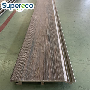 Panel de pared almenado WPC estriado coextrusión moderno para almacén al aire libre a prueba de humedad impermeable fácil limpieza - Product Image 2