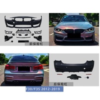 Kits de pare-chocs avant et arrière pour BMW Série 3 F30 F35 2012-2019, style M3, ailes et capot inclus, kits carrosserie complets.