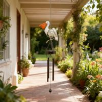 Dekorative solarbetriebene LED-Vogel-Hängeleuchte für Gartenzaun, wasserdichte Tierlaterne, Metall-Windspiel-Licht