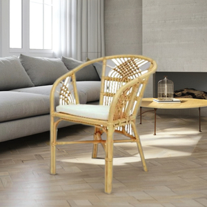 Chaise de loisirs modulaire capitonnée en bambou Harmony, modèle très demandé pour chambre, hôtel, école, appartement, atelier - Product Image 1