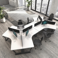 Bureau en bois en forme de L unique simple à 120 degrés bureau modulaire commis poste de travail personnel à domicile bureau