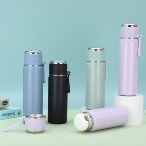 Custom 316 Stainless Steel Bullet <b>Thermos</b>, Pop-up Lid Lanyard Straight Steeping Tea <b>Cup</b> for Students - Product Image 1