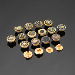 KUNSHUO Button Factory <b>Clothing</b> Men Shirt Zinc Alloy Arab Brand Custom Pattern Logo Metal Thobe snap button fastener for Thobe - Product Image 1