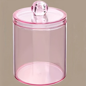Lot de pots de rangement modernes en plastique transparent Triko pour accessoires de salle de bain (bâtonnets de coton, <span class=keywords><strong>fil</strong></span> <span class=keywords><strong>dentaire</strong></span>, élastiques pour <span class=keywords><strong>cheveux</strong></span>) - Product Image 5