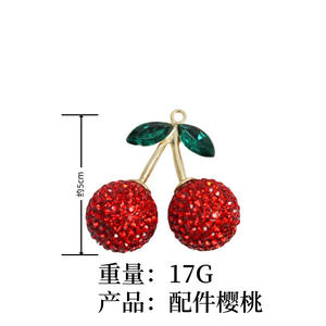 Aksesoris Ponsel Mewah Desainer Cherry Flat Back - Product Image 6