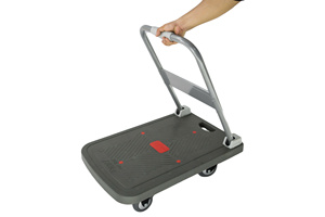 Four-Wheel <b>Platform</b> <b>Trolley</b> ABS Plastic Deck Steel Frame Industrial Heavy Duty Design for Warehouse Use Load Capacity 150-300 - Product Image 3
