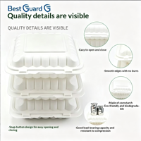 Barquette thermoformée biodégradable Best Guard pour aliments, épaissie, étanche, résistante à l'huile, certifiée CE