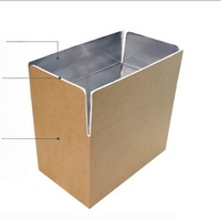 Boîte d'expédition isotherme haut de gamme en carton, étanche, avec doublure en feuille d'aluminium et gaufrage, pour la chaîne du froid et les aliments surgelés en vrac