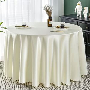 Mantel Redondo Negro Grande de 120 Pulgadas, Mantel Redondo de Satén de Poliéster de Lujo para Eventos y Bodas - Product Image 6