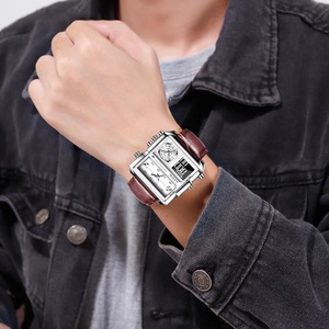 <span class=keywords><strong>Reloj</strong></span> <span class=keywords><strong>LIGE</strong></span> LG8925 a <span class=keywords><strong>Precio</strong></span> de Mayoreo para <span class=keywords><strong>Hombre</strong></span>, <span class=keywords><strong>Reloj</strong></span> de Pulsera de Cuero Marrón de Lujo, <span class=keywords><strong>Reloj</strong></span> Digital Electrónico Resistente al Agua - Product Image 3