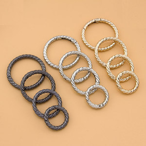 Twisted Spring Ring Open Buckle Zinc Alloy Round Connecting Buckle Keychain Bag Accessories 6 Inch 4.9 Line Durable - Product Image 1