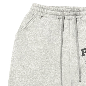 Men's <b>Light</b> Heather Gray Wide Leg Breeches with PIVT 2026 ATHLETICS <b>Letter</b> Print Raw Hem Streetwear Casual Shorts - Product Image 6