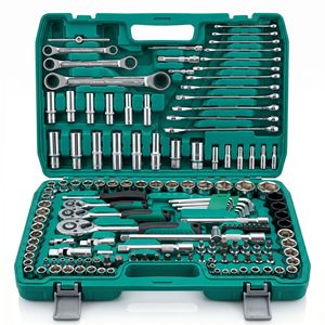 Jeu de douilles à cliquet industriel 1/2 pouce, jeu d'outils de douilles CR-V de haute qualité, jeu de douilles de mécanicien 37 pièces, boîte à outils de réparation automobile - Product Image 4