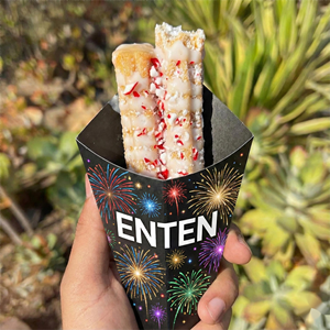 Portaconos de Papel Desechable de Grado Alimenticio Personalizado para Papas Fritas, Crepas, Huevos, Waffles de Burbujas, Comida Callejera, Churros de Menta con Logotipo - Product Image 3