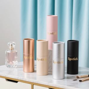 Tubes cylindriques en carton biodégradable de luxe pour gloss à lèvres, avec logo personnalisé, écologiques, tubes en papier pour rouge à lèvres colorés - Product Image 2