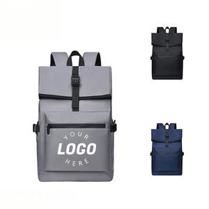 Sac à dos de voyage étanche personnalisé avec logo pour homme, style simple et décontracté, idéal pour étudiants, avec compartiment pour ordinateur portable tendance - Product Image 1