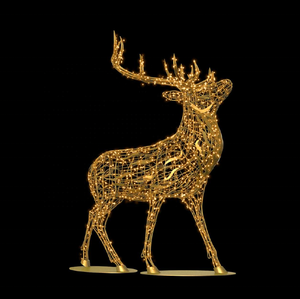 Décoration de Noël extérieure lumineuse en forme de renne LED de 1,80 m à 2,70 m, motif cerf, pour parcs, hôtels et centres commerciaux - Product Image 1