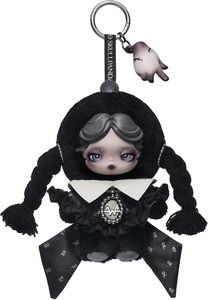 100% Authentique SKULLPANDA Wednesday Pendentif Peluche Version Uniforme Collégien Nevmore Boîte Mystère Ascenseur - Product Image 5