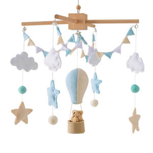 Pendentif sensoriel Ins berceau de bébé jouets de dentition berceau mobile jouet décor de pépinière lit bébé enfants en peluche <span class=keywords><strong>bois</strong></span> jouets suspendus pour bébé tapis de gymnastique - Product Image 5