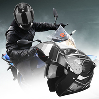 Casque modulaire ABS de course tout-terrain de haute qualité, unisexe, casque moto, casque intégral, casque de moto, casque rabattable