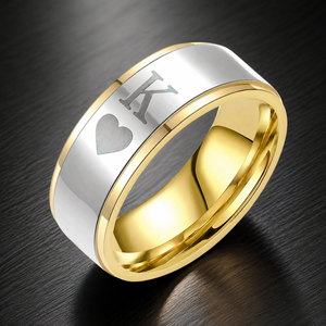 JLM Venta al por Mayor Anillos Personalizados <span class=keywords><strong>de</strong></span> Acero <span class=keywords><strong>de</strong></span> Titanio con Baño <span class=keywords><strong>de</strong></span> Oro <span class=keywords><strong>de</strong></span> 18K que No se Desvanecen, Anillos a Juego <span class=keywords><strong>para</strong></span> Parejas, <span class=keywords><strong>Anillo</strong></span> <span class=keywords><strong>de</strong></span> <span class=keywords><strong>Promesa</strong></span> <span class=keywords><strong>de</strong></span> Boda, Joyería, Regalo, Fiesta - Product Image 1