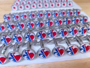 Gemelli in acciaio inossidabile con Logo personalizzato per uomo-regalo Unisex per festa di anniversario - Product Image 6