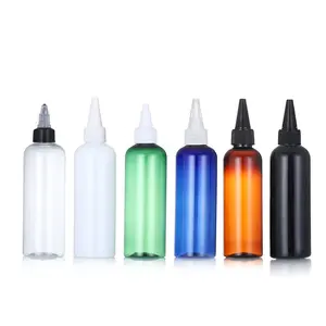 Applicator Bottle Hair Empty Squeeze Hair Applicator Glue PE Plastic Bottle With Twist Lid Long Nose Pointed Mouth Tip Cover