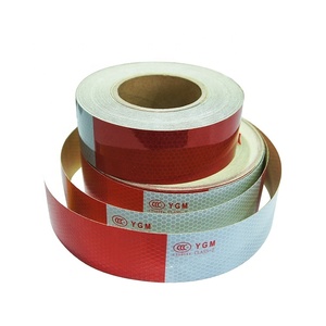 Self-Adhesive Red and White Conspicuous Vehicle Reflective Sheeting Tape for Safety Warning - Product Image 1