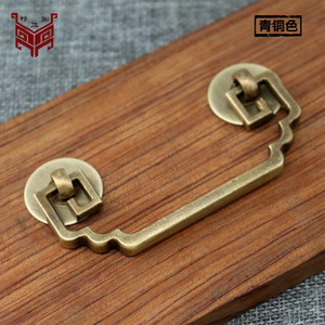 Chinese Style Antique Bronze Drawer Handle Bar Shape Solid <b>Copper</b> Furniture Accessory Durable - Product Image 2