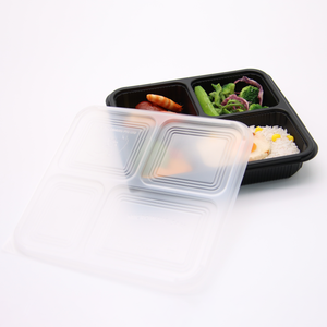 Storage Disposable Packaging Lunch Food Storage Containers 1 2 3 4 Compartment Plastic Bento Meal Prep Box