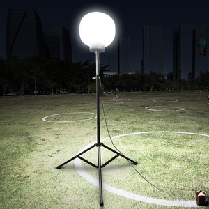 Lampe de chantier compacte, éclairage LED extérieur écologique, type ballon, pour le camping - Product Image 1