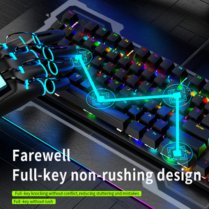 AK61 Wholesale Price 80% Gaming Keyboard Wired RGB Backlit 87 Keys Mechanical Red <b>Switch</b> 87-key Wired Keyboard - Product Image 4