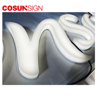 Enseigne LED 3D en acrylique suspendue pour extérieur, salon et entreprise, avec protection IP65, taille personnalisée pour entreprises et hôpitaux