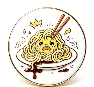 Pin de solapa redondo de aleación esmaltado con diseño de comida de anime y fideos, estilo caricatura, para regalo y decoración de bolsos - Product Image 2