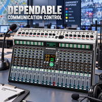 Console de mixage audio numérique professionnelle 16 canaux avec 99 effets DSP pour DJ, performances live, enregistrement sonore en studio