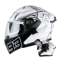 Casque de moto modulaire à visière relevable avec double visière et design ventilé pour hommes et femmes adultes