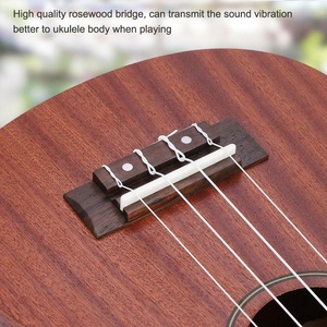 Precio al por mayor marrón mini ligero ukelele de 4 cuerdas tamaño universal <span class=keywords><strong>puente</strong></span> de palisandro + sillín inferior + sillín superior - Product Image 5