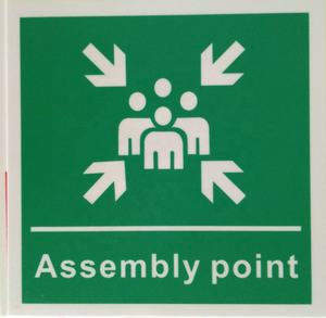 Güvenlik Accessembly nokta fotolüminesan yeşil Tabelalar - Product Image 2